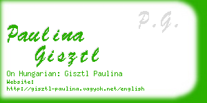 paulina gisztl business card